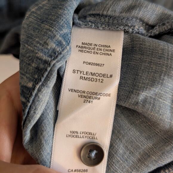 SplendId Collection Women's Wren Indigo Mini Dress Sleeveless Blue Size L - Picture 7 of 8